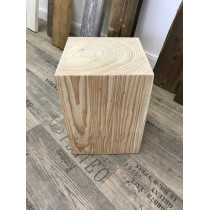 Holzblock, Holzdeko, Sitzhocker, Säule, Beistelltisch, Lärche, 55x29x29cm